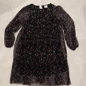 Zara Black Floral Kids Dress